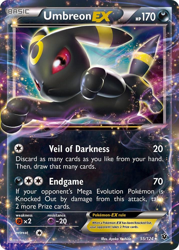 Umbreon EX Ultra Rare XY - Fates Collide 55/124 NM (Back)