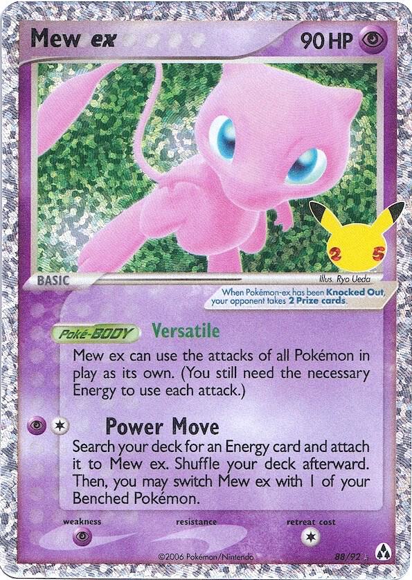 Mew ex Classic Collection Celebrations: Classic Collection 88/92 NM (Back)