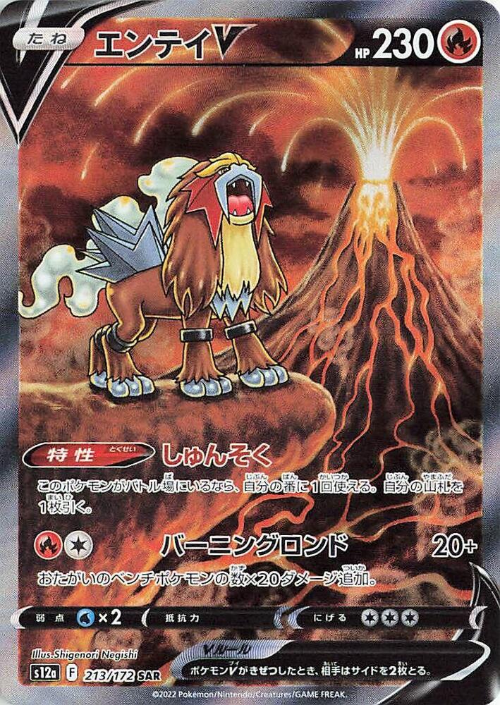 Entei V Special Art Rare S12a: VSTAR Universe 213/172 NM (Back)