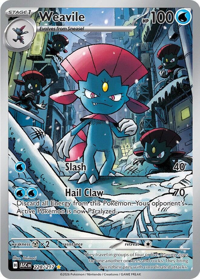 Weavile Illustration Rare ME: Ascended Heroes 228/217 NM (Back)