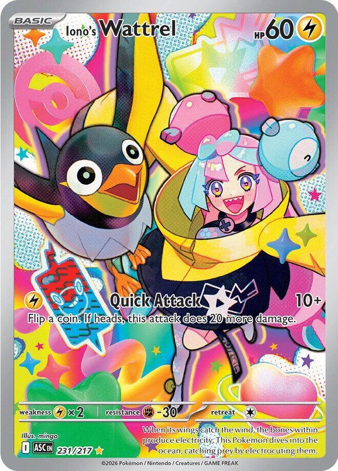 Iono's Wattrel Illustration Rare ME: Ascended Heroes 231/217 NM (Back)