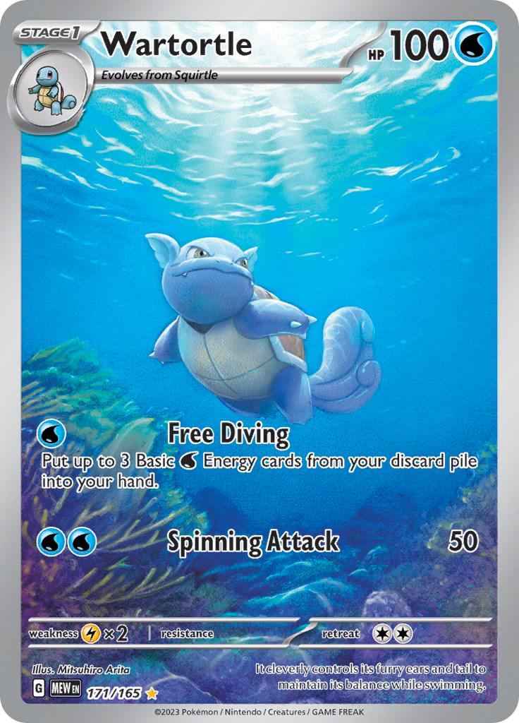 Wartortle 171/165 Pokemon Scarlet & Violet 151 NM