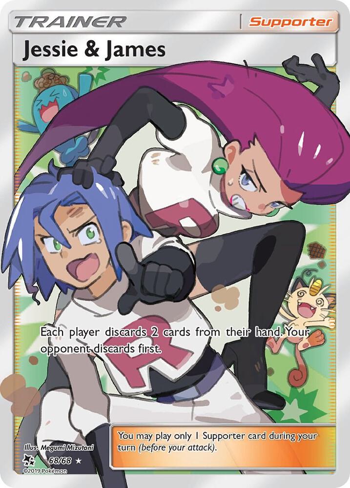 Jessie & James (Full Art) Ultra Rare Hidden Fates 68/68 NM (Back)