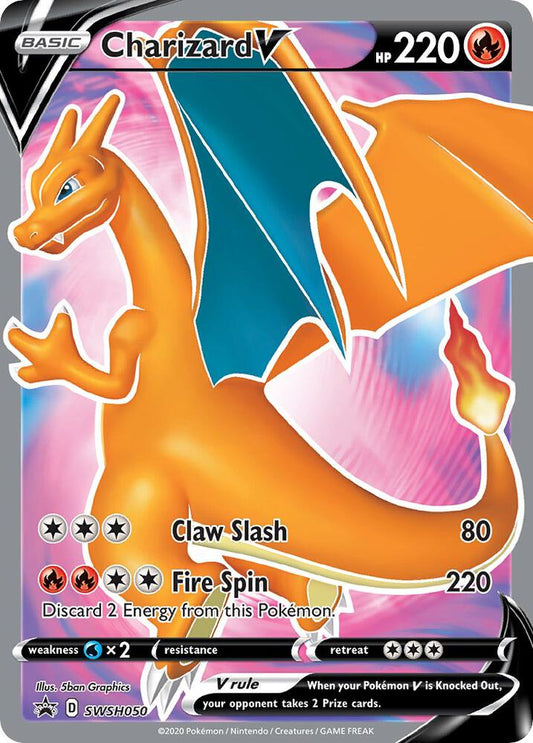 Charizard V Promo SWSH: Sword & Shield Promo Cards SWSH050 NM (Back)