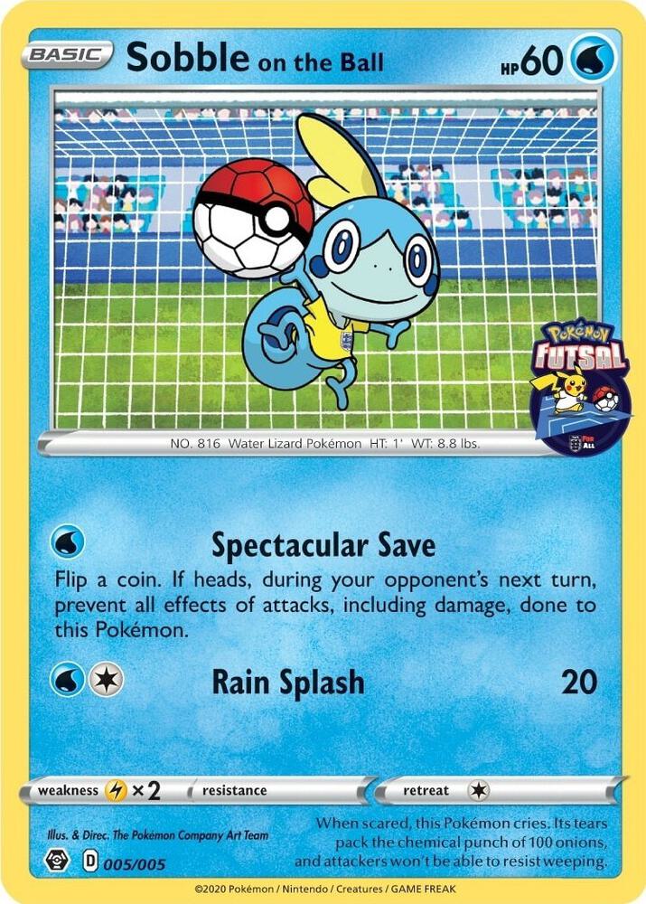 Sobble on the Ball - (Pokemon Futsal) Promo Miscellaneous Cards & Products 005/005 NM (Back)