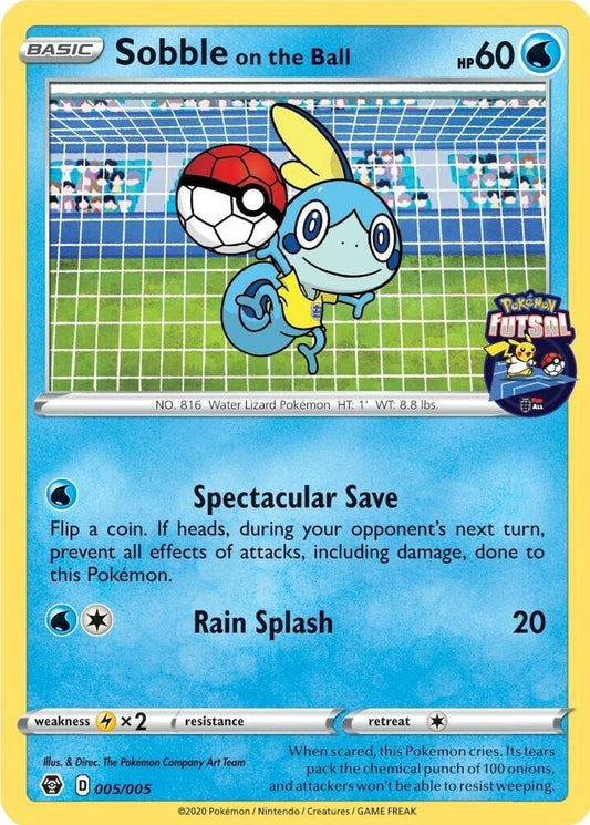 Sobble on the Ball - (Pokemon Futsal) Promo Miscellaneous Cards & Products 005/005 NM (Back)