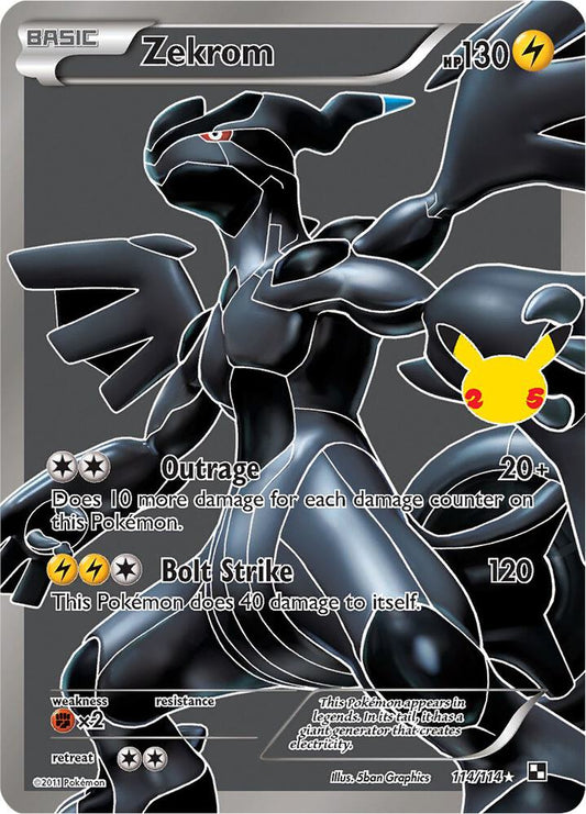 Zekrom Classic Collection Celebrations: Classic Collection 114/114 NM (Back)
