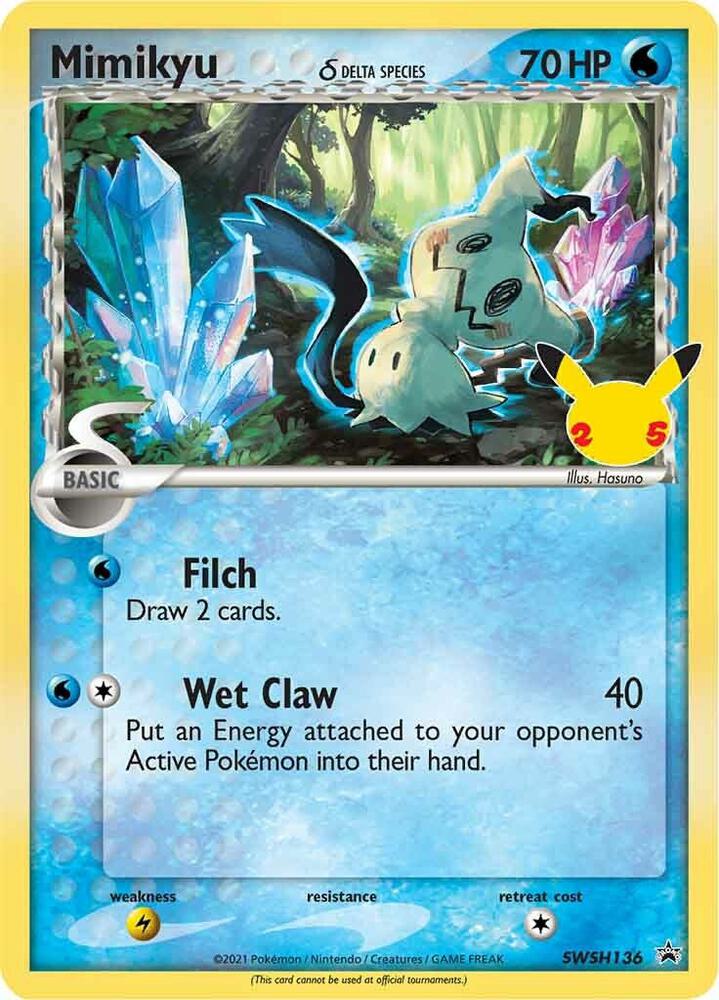 Mimikyu (Delta Species) - Promo SWSH: Sword & Shield Promo Cards SWSH136 NM (Back)