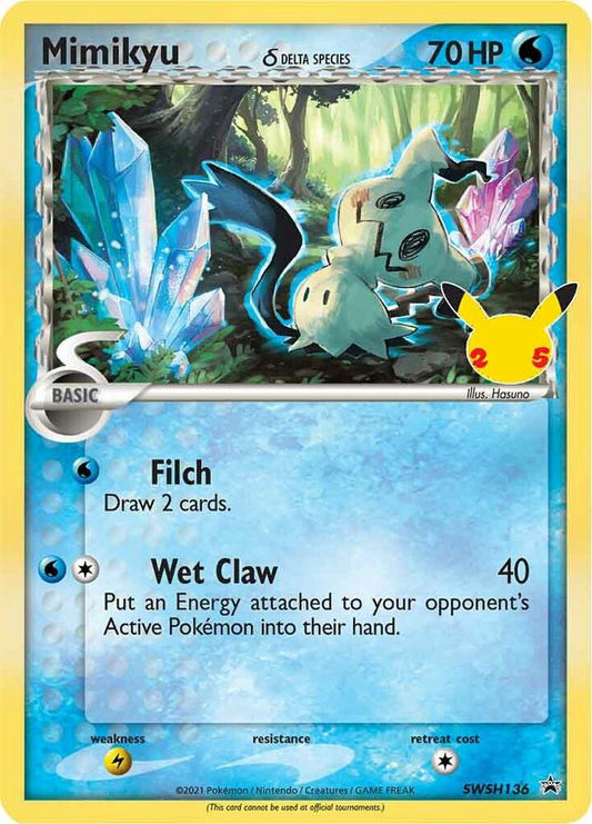 Mimikyu (Delta Species) - Promo SWSH: Sword & Shield Promo Cards SWSH136 NM (Back)
