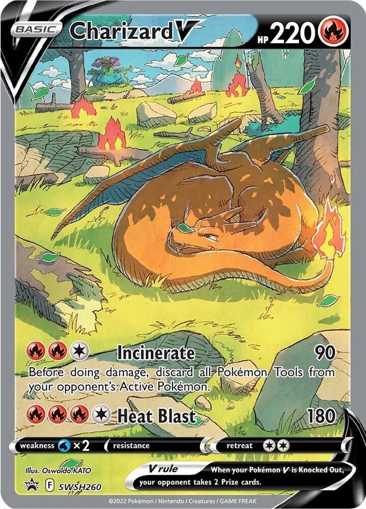 Charizard V - Promo SWSH: Sword & Shield Promo Cards SWSH260 NM (Back)