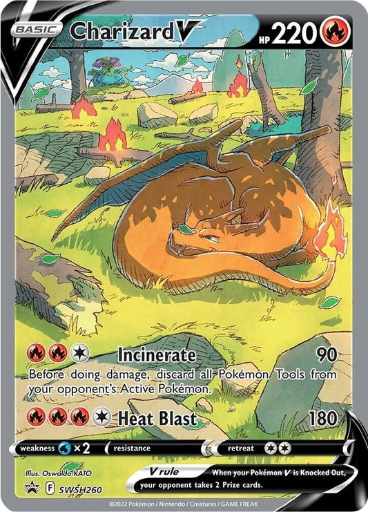 Charizard V - Promo SWSH: Sword & Shield Promo Cards SWSH260 NM (Back)