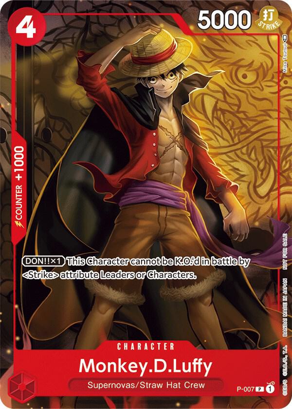 Monkey.D.Luffy - (Tournament Pack Vol. 1) PR One Piece Promotion Cards P-007 NM (Back)