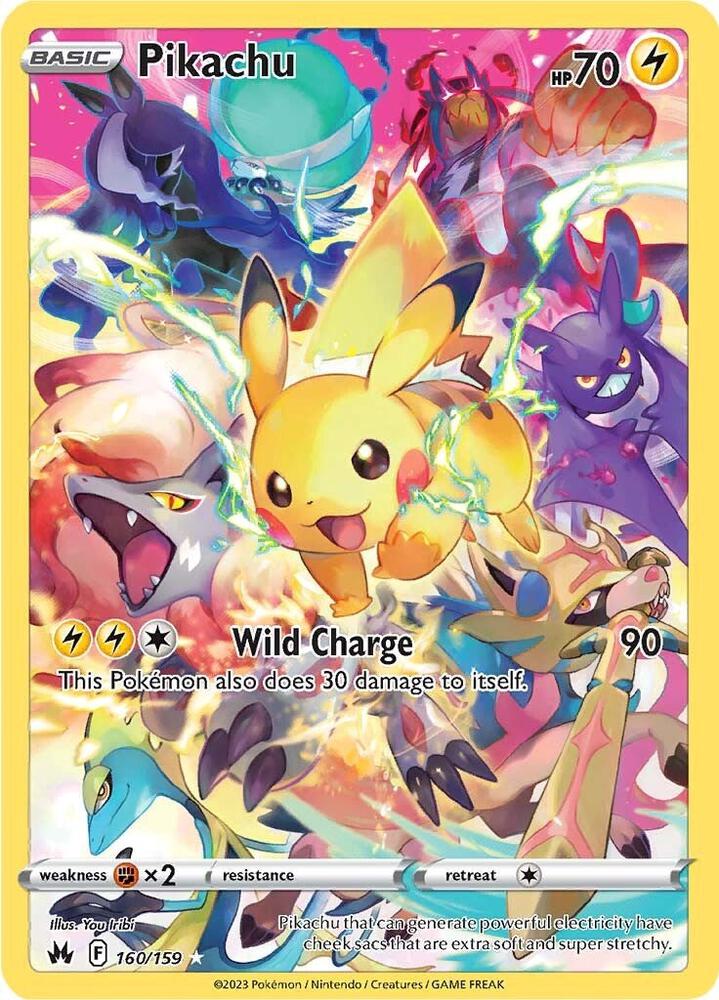 Pikachu (Secret) Secret Rare Crown Zenith 160/159 NM (Back)
