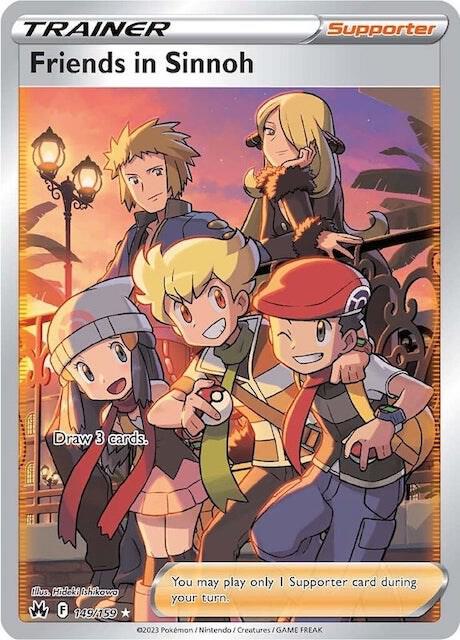 Friends in Sinnoh (Full Art) Ultra Rare SWSH: Crown Zenith 149/159 NM (Back)