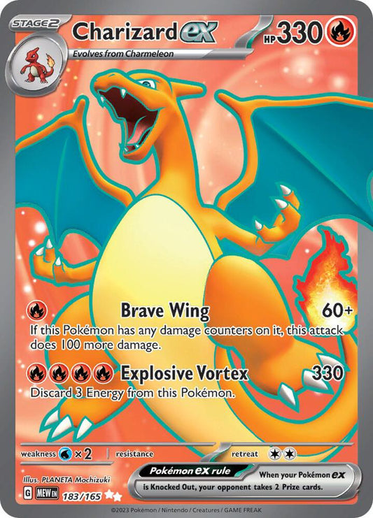 Charizard ex - Ultra Rare SV: Scarlet & Violet 151 183/165 NM (Back)