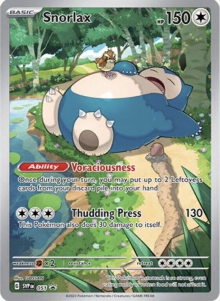 Snorlax - Promo SV: Scarlet & Violet Promo Cards 051 LP (Back)