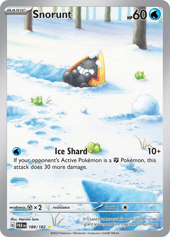 Snorunt - Illustration Rare SV04: Paradox Rift 188/182 NM (Back)