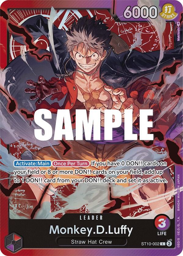 Monkey.D.Luffy (002) L Ultra Deck: The Three Captains ST10-002 NM (Back)