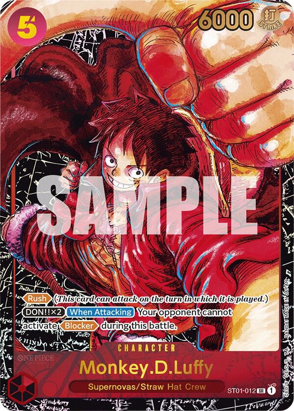 Monkey.D.Luffy (012) (Alternate Art) SR Awakening of the New Era ST01-012 NM (Back)
