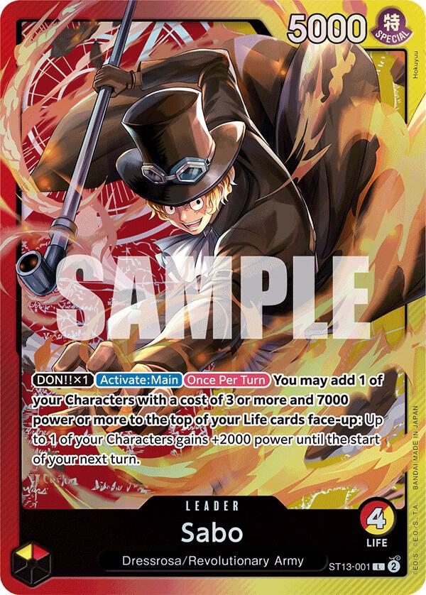 Sabo (001) L Ultra Deck: The Three Brothers ST13-001 NM (Back)