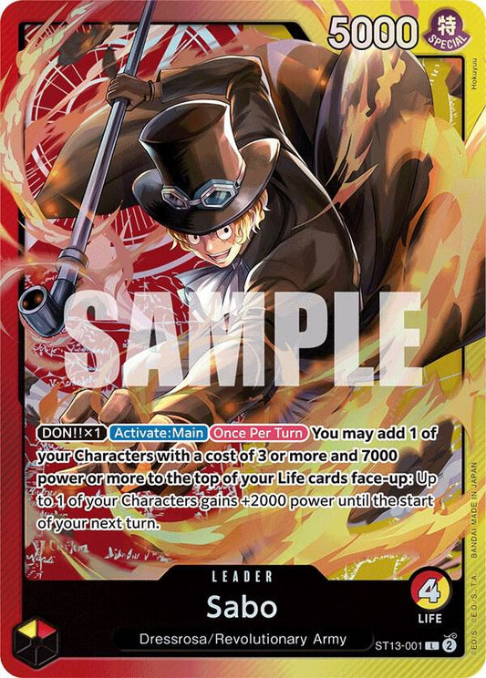 Sabo (001) L Ultra Deck: The Three Brothers ST13-001 NM (Back)