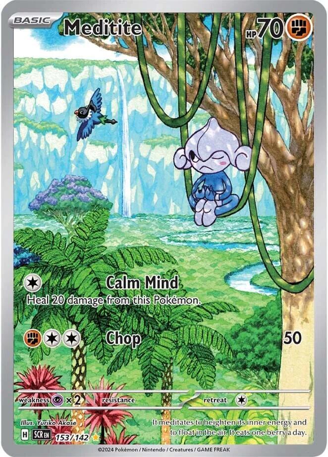 Meditite Illustration Rare SV07: Stellar Crown 153/142 NM (Back)