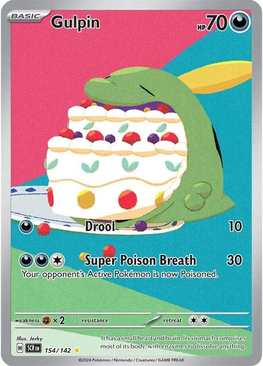 Gulpin - Illustration Rare SV07: Stellar Crown 154/142 NM (Back)