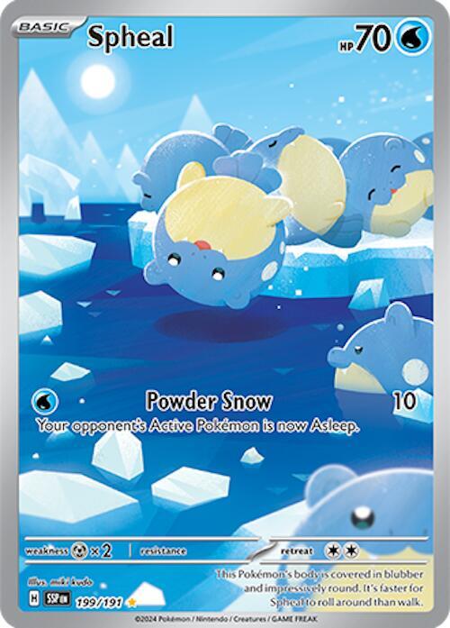 Spheal - Illustration Rare SV08: Surging Sparks 199/191 NM (Back)