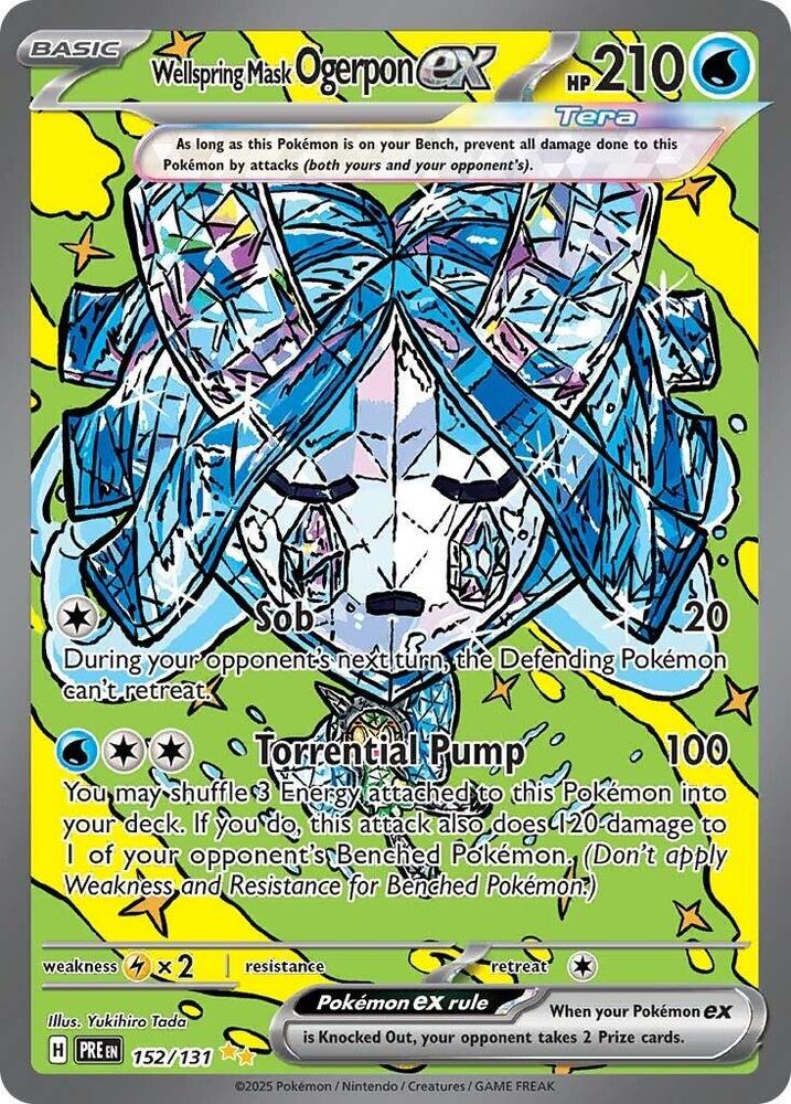 Wellspring Mask Ogerpon ex Special Illustration Rare SV: Prismatic Evolutions 152/131 NM (Back)
