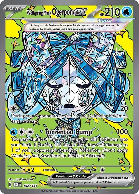 Wellspring Mask Ogerpon ex Special Illustration Rare SV: Prismatic Evolutions 152/131 NM (Back)