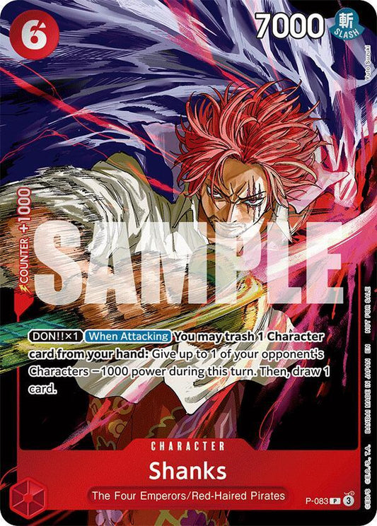 Shanks (Event Pack Vol. 6) PR One Piece Promotion Cards P-083 NM (Back)