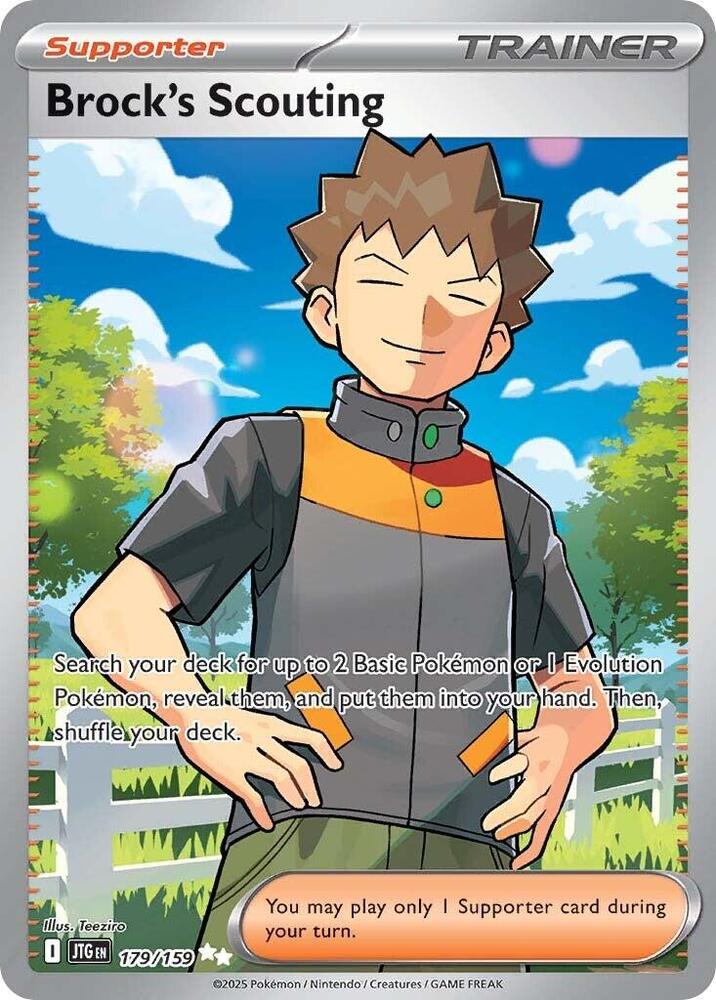 Brock's Scouting Ultra Rare SV09: Journey Together 179/159 NM (Back)