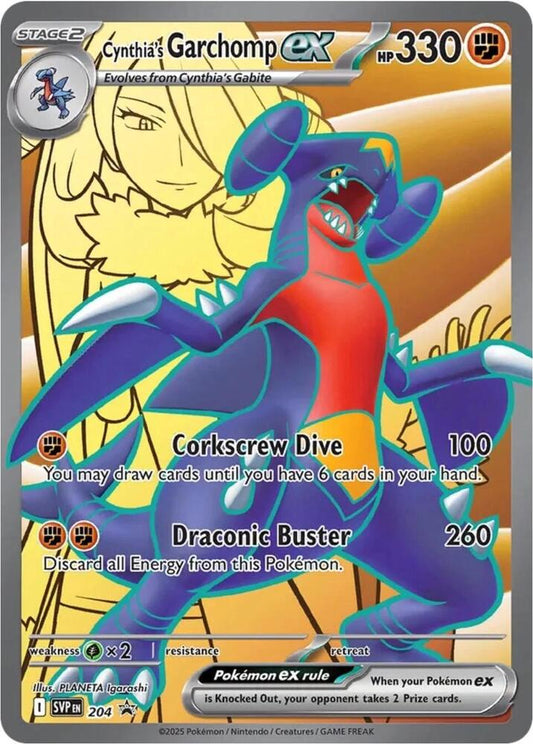 Cynthia's Garchomp ex Promo SV: Scarlet & Violet Promo Cards 204 NM (Back)