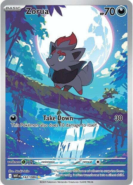 Zorua - Illustration Rare SV: White Flare 142/086 NM (Back)