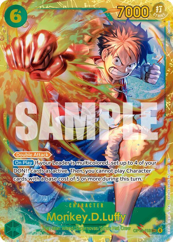 Monkey.D.Luffy (118) SEC Carrying On His Will OP13-118 NM (Back)