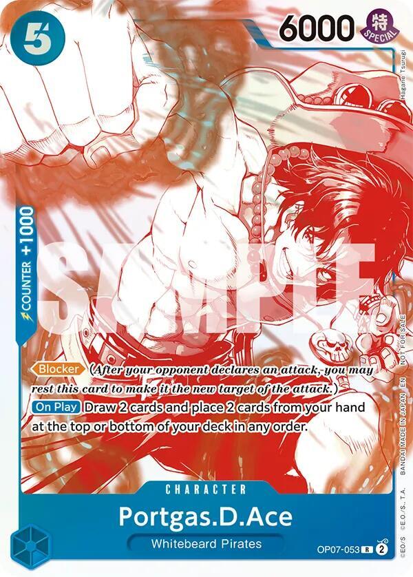 Portgas.D.Ace - (3rd Anniversary Treasure Campaign Pack) R One Piece Promotion Cards OP07-053 NM (Back)