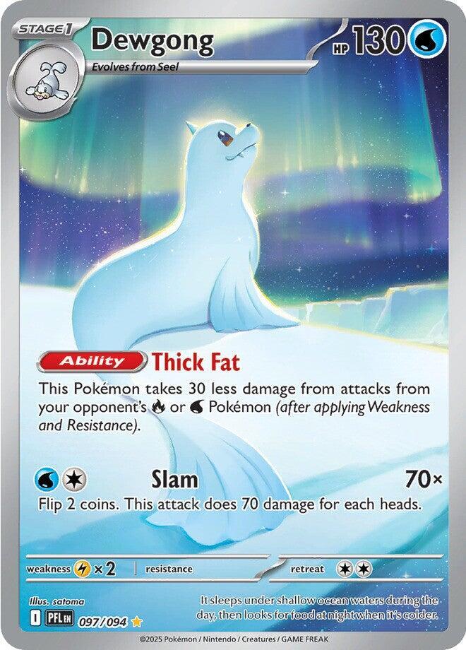 Dewgong Illustration Rare ME02: Phantasmal Flames 097/094 NM (Back)